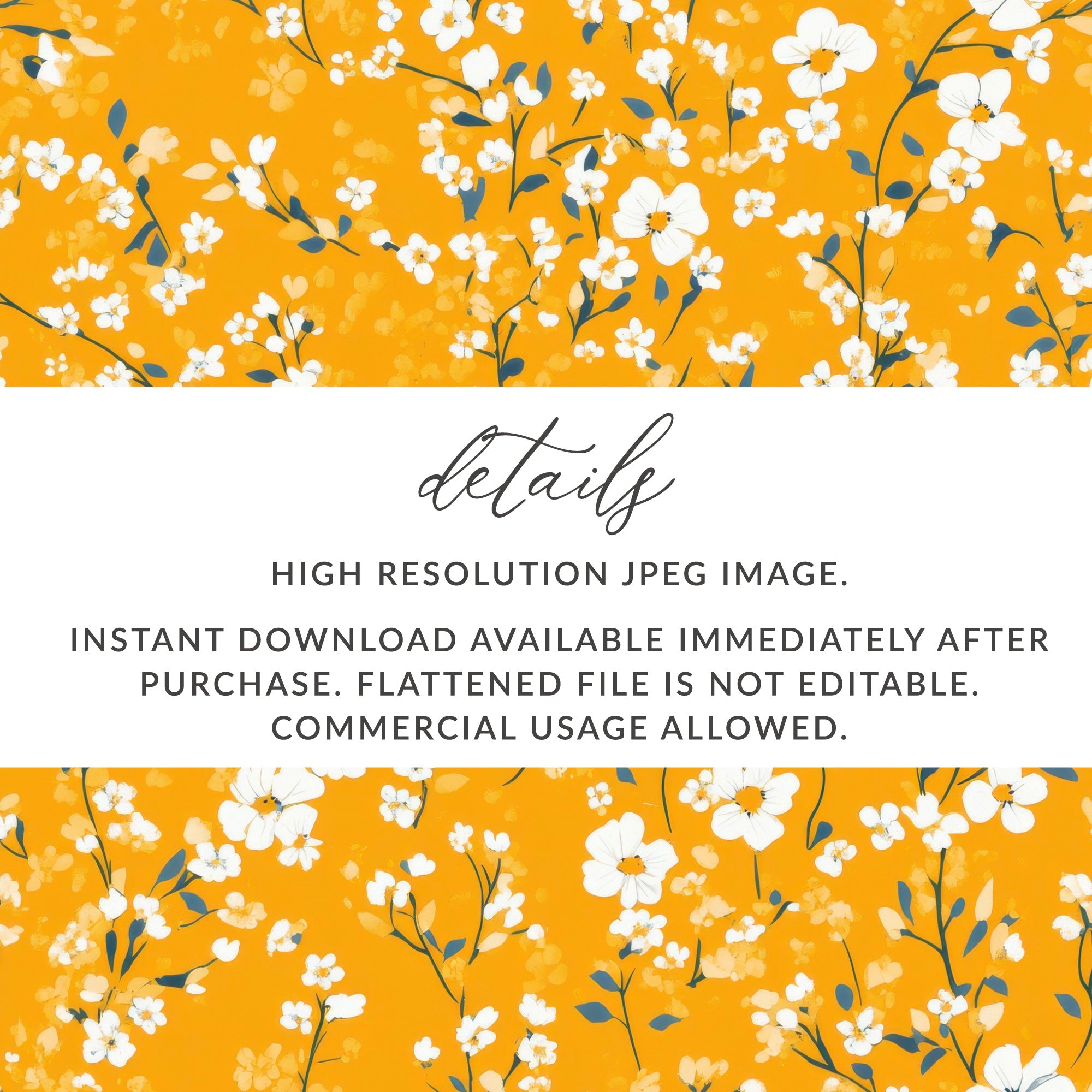 High Resolution Floral Pattern Instant Download Image