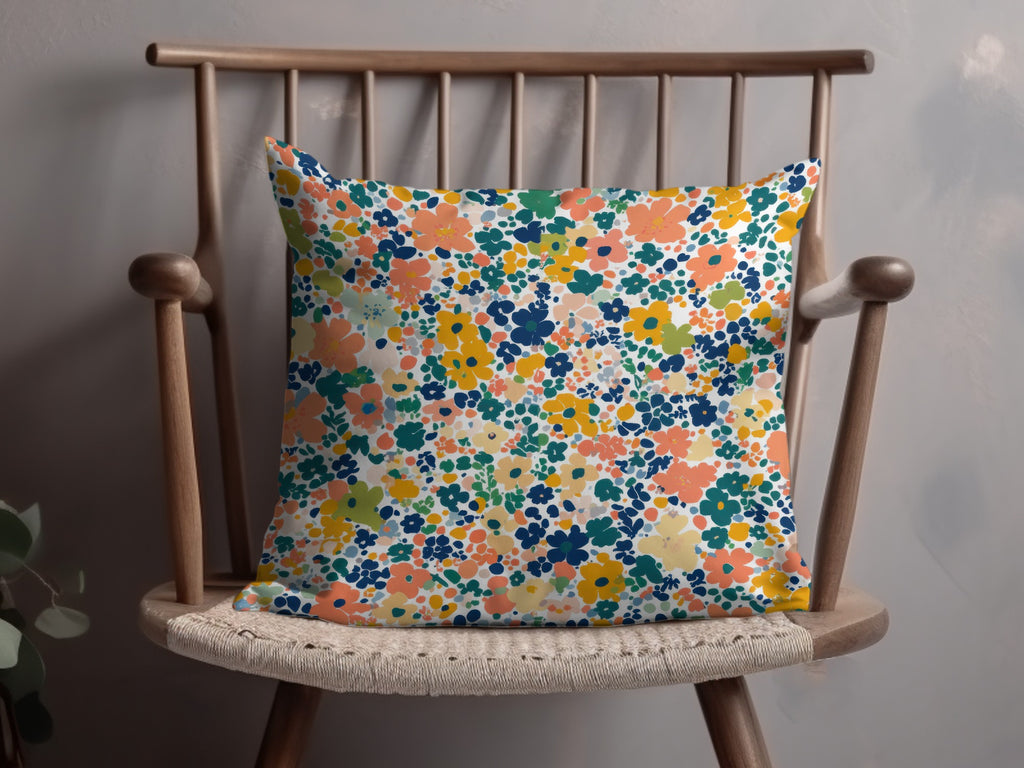 Vibrant Multicolor Floral Decorative Cushion product