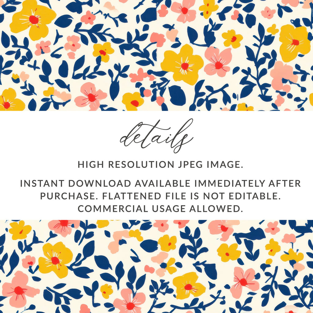 Instant Download High Resolution Floral Pattern JPEG
