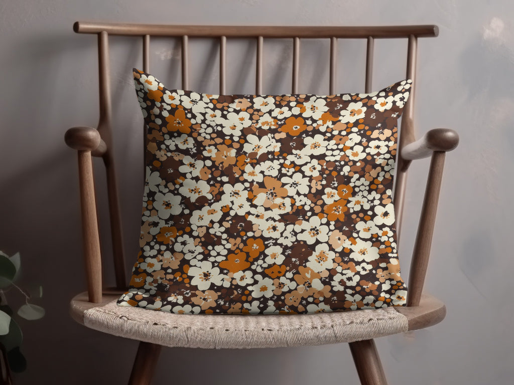 Vintage Floral Print Decorative Throw Pillow