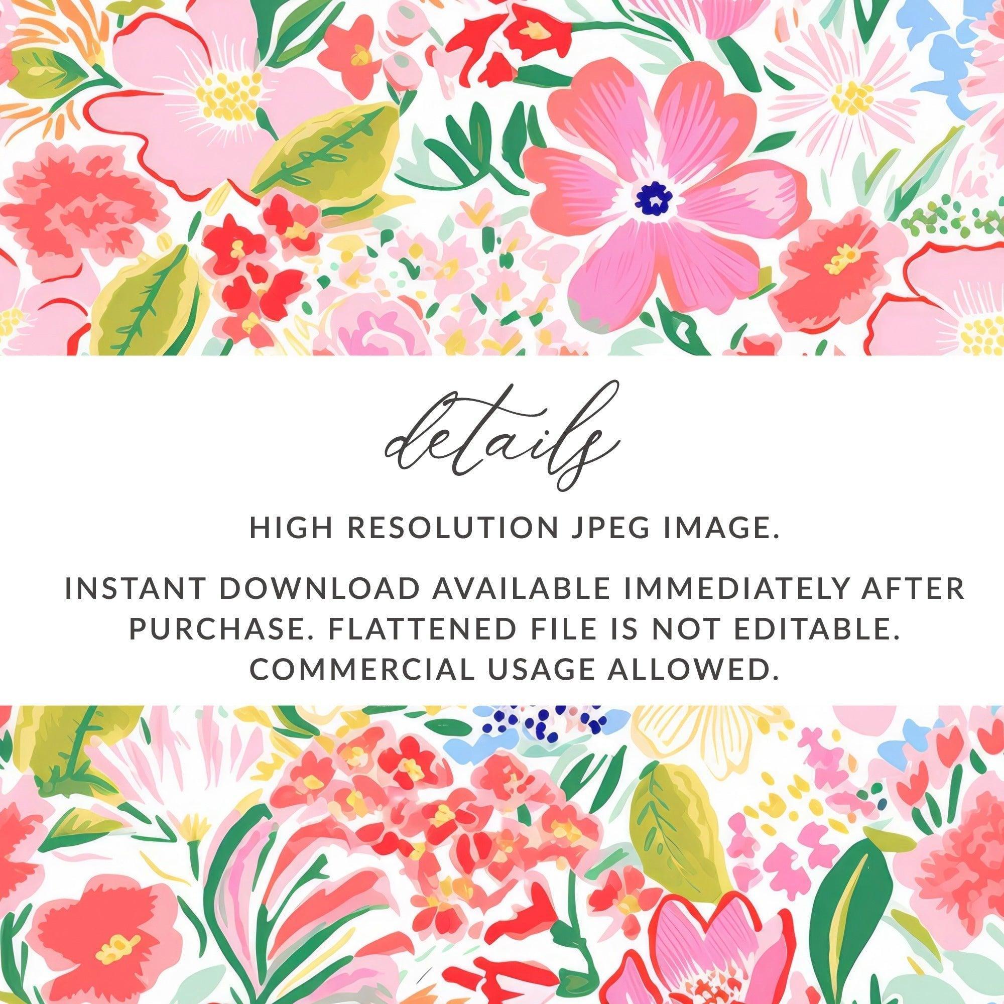 Ditsy Floral T-Shirt, Digital Art, Flower Pattern, Floral Clipart, Botanical Print, Fabric Design, Colorful Flower DesignFloral Seamless Pattern Digital Paper, Pink Flower Design, Spring Flower Backgrounds, Digital Print, Fabric Design, Digital Download - Moore and Mountain