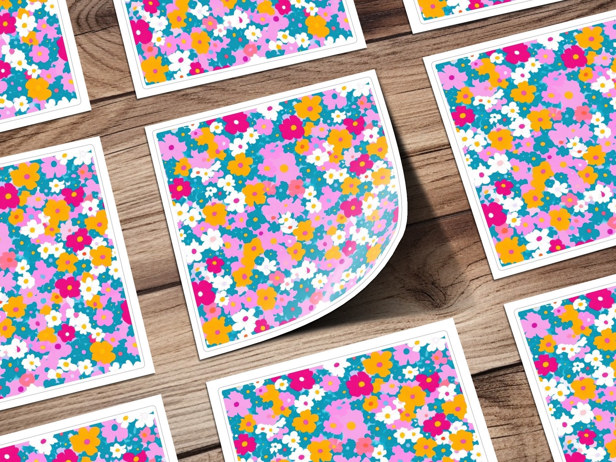 Ditsy Girly Seamless Background for Commecial Use POD Use Retro Daisies - Moore and Mountain