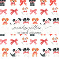 Dogs with Bows Pattern Adorable Puppies with Bow Ties Digital - Moore and Mountain