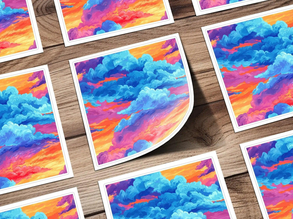 Dreamy Sky Digital Download, Abstract Clouds JPEG, Seamless Cloudscape Image, Fantasy Sky Texture, Colorful Sky Art Print, Clouds Digital - Moore and Mountain
