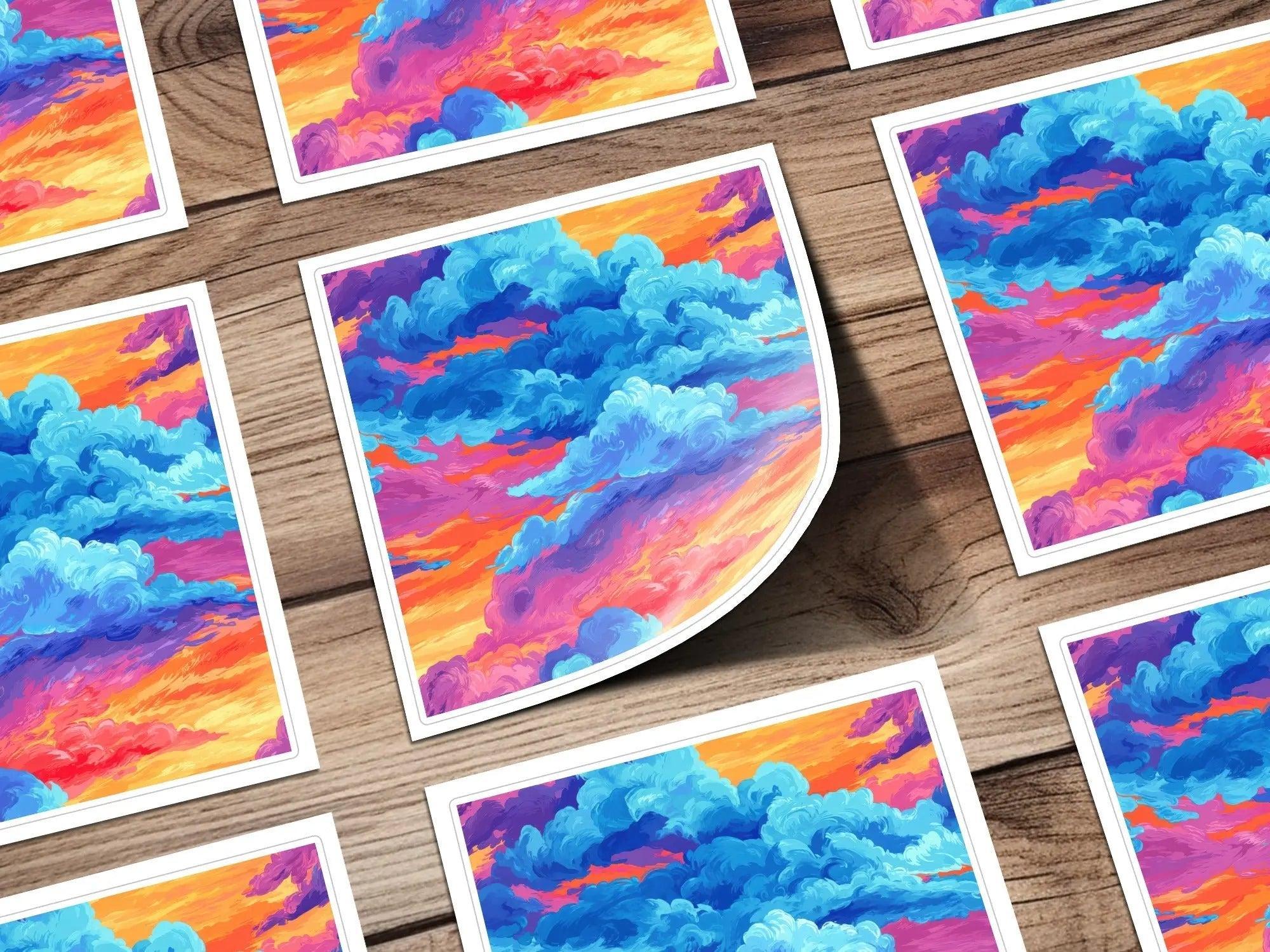 Dreamy Sky Digital Download, Abstract Clouds JPEG, Seamless Cloudscape Image, Fantasy Sky Texture, Colorful Sky Art Print, Clouds Digital - Moore and Mountain