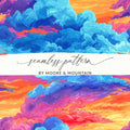 Dreamy Sky Digital Download, Abstract Clouds JPEG, Seamless Cloudscape Image, Fantasy Sky Texture, Colorful Sky Art Print, Clouds Digital - Moore and Mountain