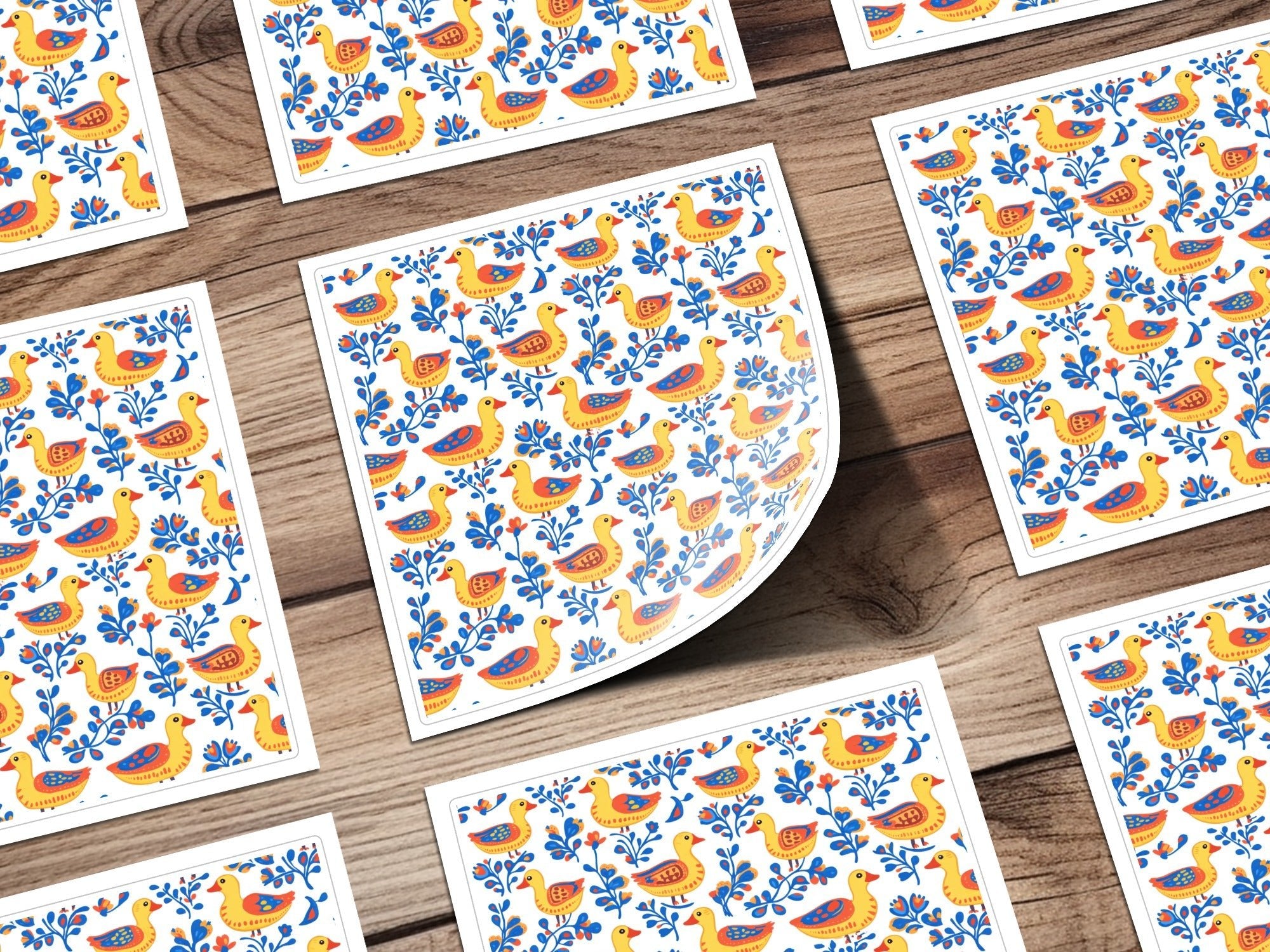 Duck Seamless Pattern Digital, Floral Repeat Pattern, Farm Animal Design, Kids Room Decor, Fabric Design, Scrapbooking Paper - Moore and Mountain