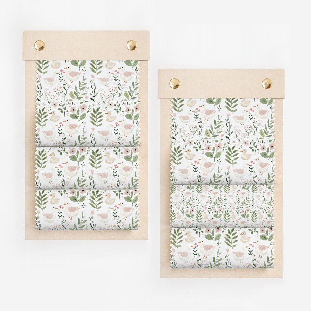 Adorable Duck and Floral Pattern Window Blinds