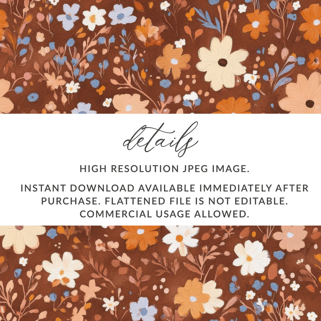 Floral High Resolution JPEG Image Instant Download