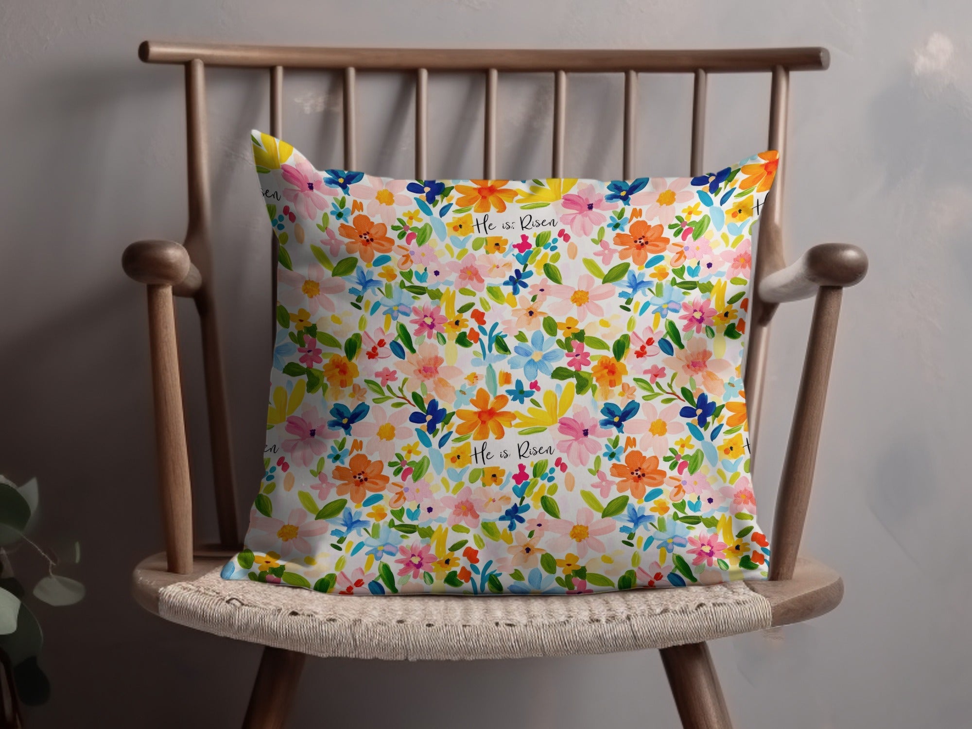 Easter Floral He is Risen Pattern Delicate Springtime Design Seamless Pattern - Moore and Mountain
