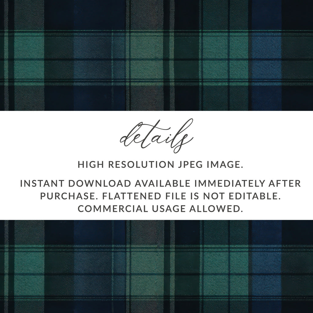 Elegant Black and Green Tartan Seamless Pattern Design Digital - Moore and Mountain
