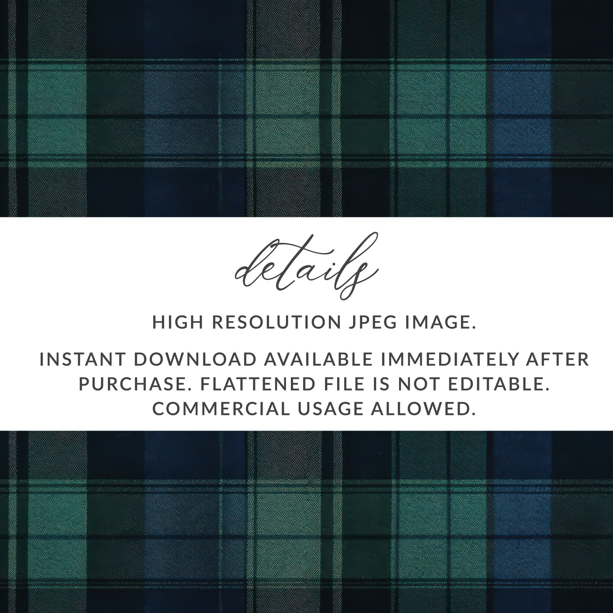 Elegant Black and Green Tartan Seamless Pattern Design Digital - Moore and Mountain