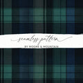 Elegant Black and Green Tartan Seamless Pattern Design Digital - Moore and Mountain