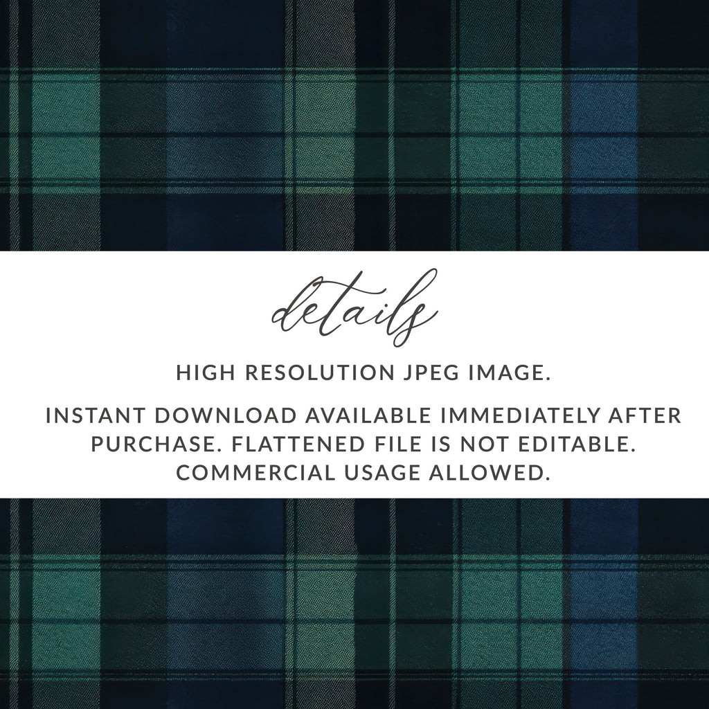 Elegant Blue And Green Plaid Scottish Tartan Background - Moore and Mountain