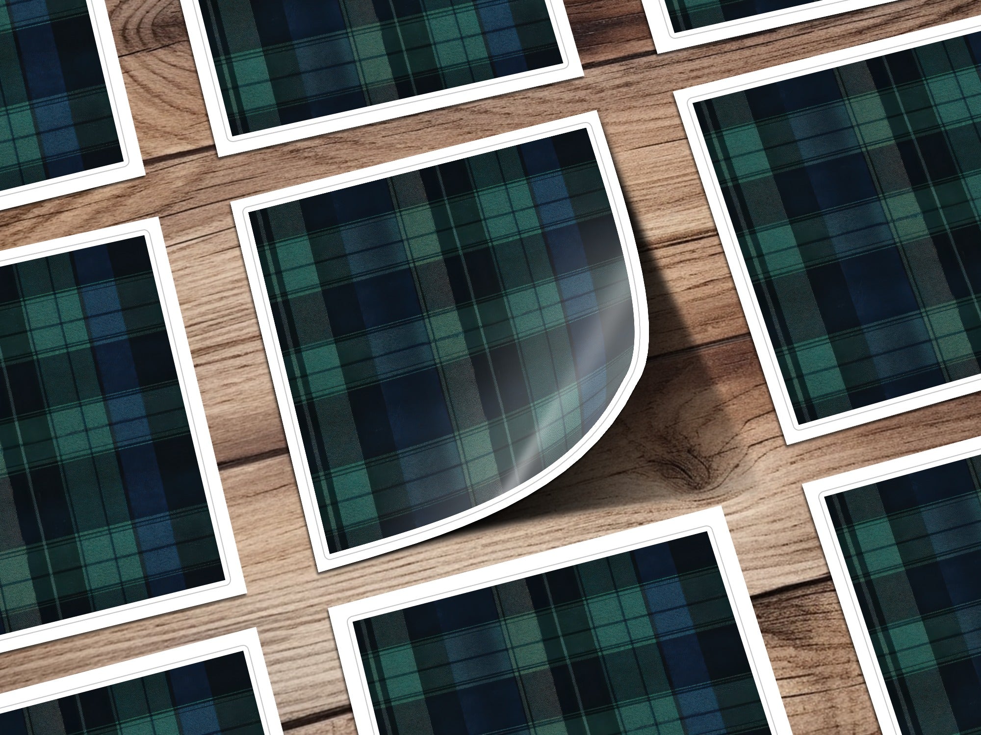 Elegant Blue And Green Plaid Scottish Tartan Background - Moore and Mountain