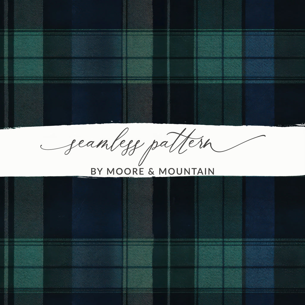 Elegant Blue And Green Plaid Scottish Tartan Background - Moore and Mountain