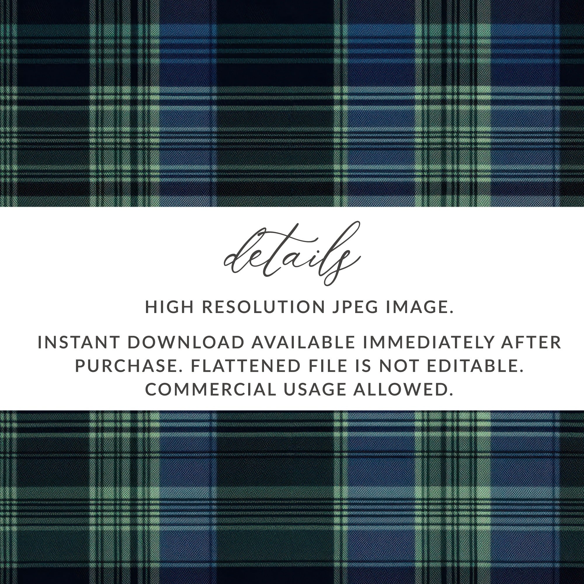 Elegant Blue and Green Interwoven Scottish Tartan Background - Moore and Mountain