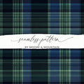 Elegant Blue and Green Interwoven Scottish Tartan Background - Moore and Mountain