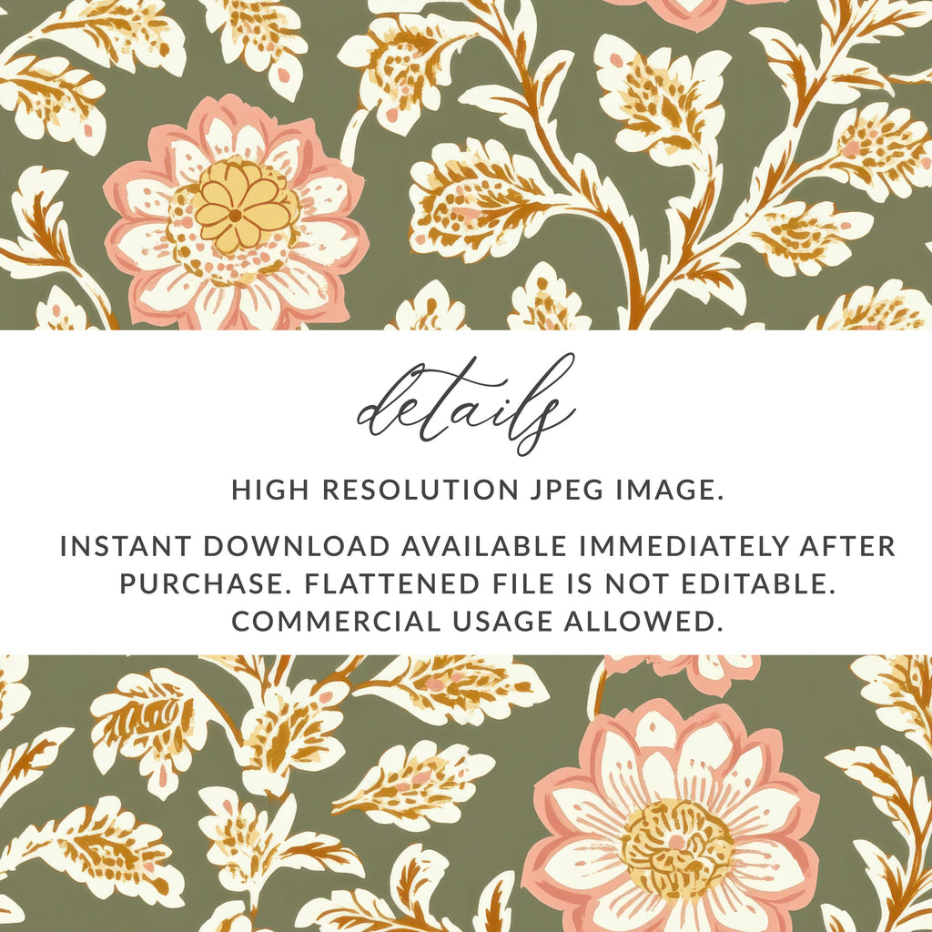 Elegant Chintz Floral Seamless Pattern Design for Interiors - Moore and Mountain