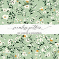 Green Floral Seamless Pattern by Moore & Mountain