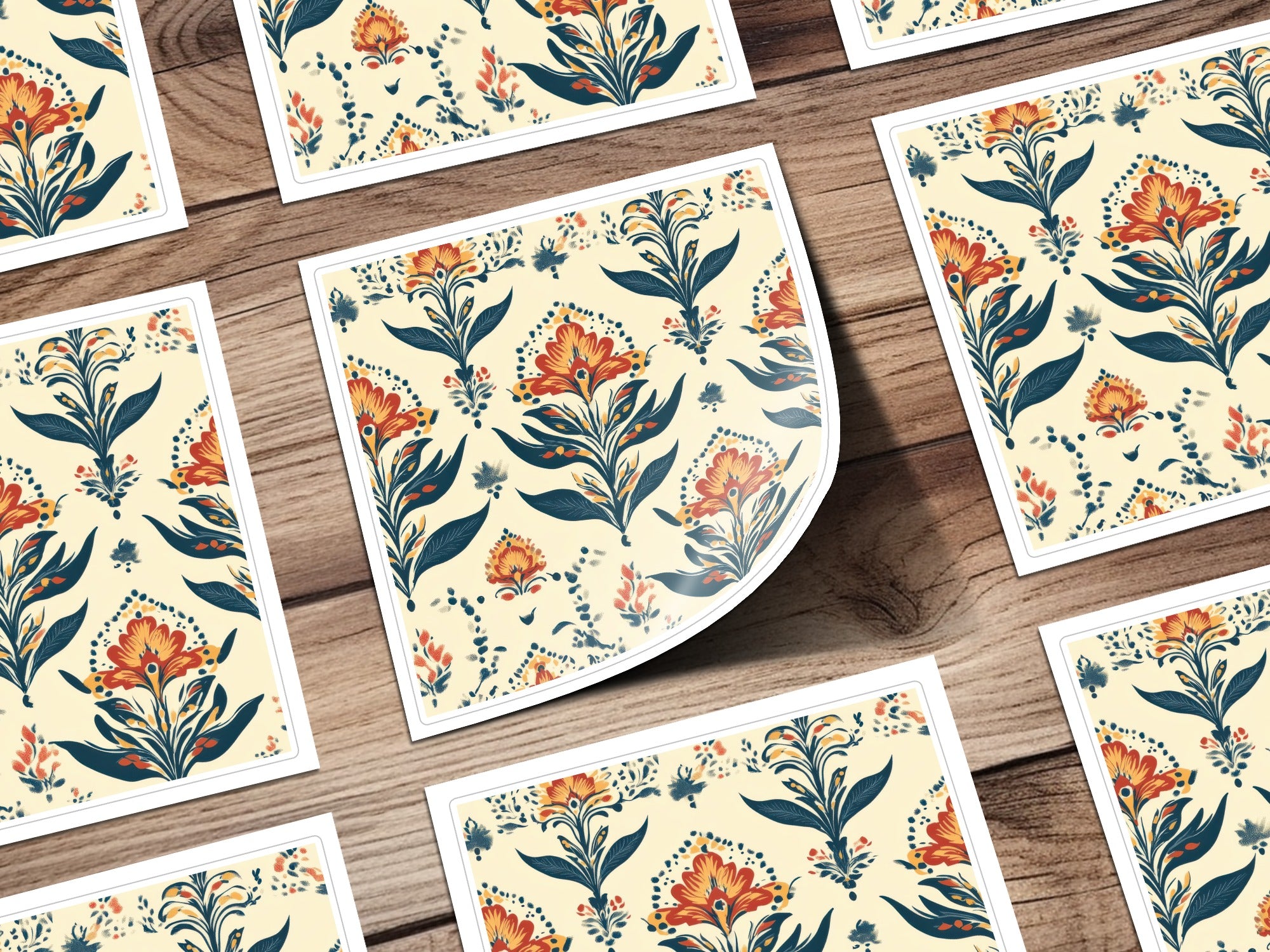 Elegant Floral Arrangement for a Seamless Indian Pattern - Moore and Mountain