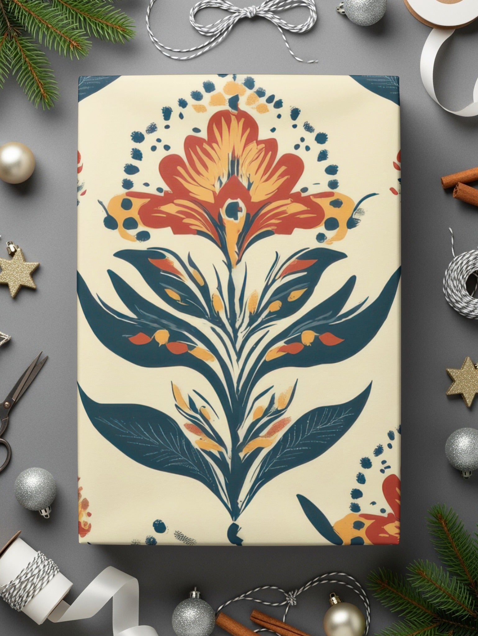 Elegant Floral Arrangement for a Seamless Indian Pattern - Moore and Mountain