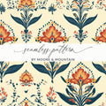 Elegant Floral Arrangement for a Seamless Indian Pattern - Moore and Mountain