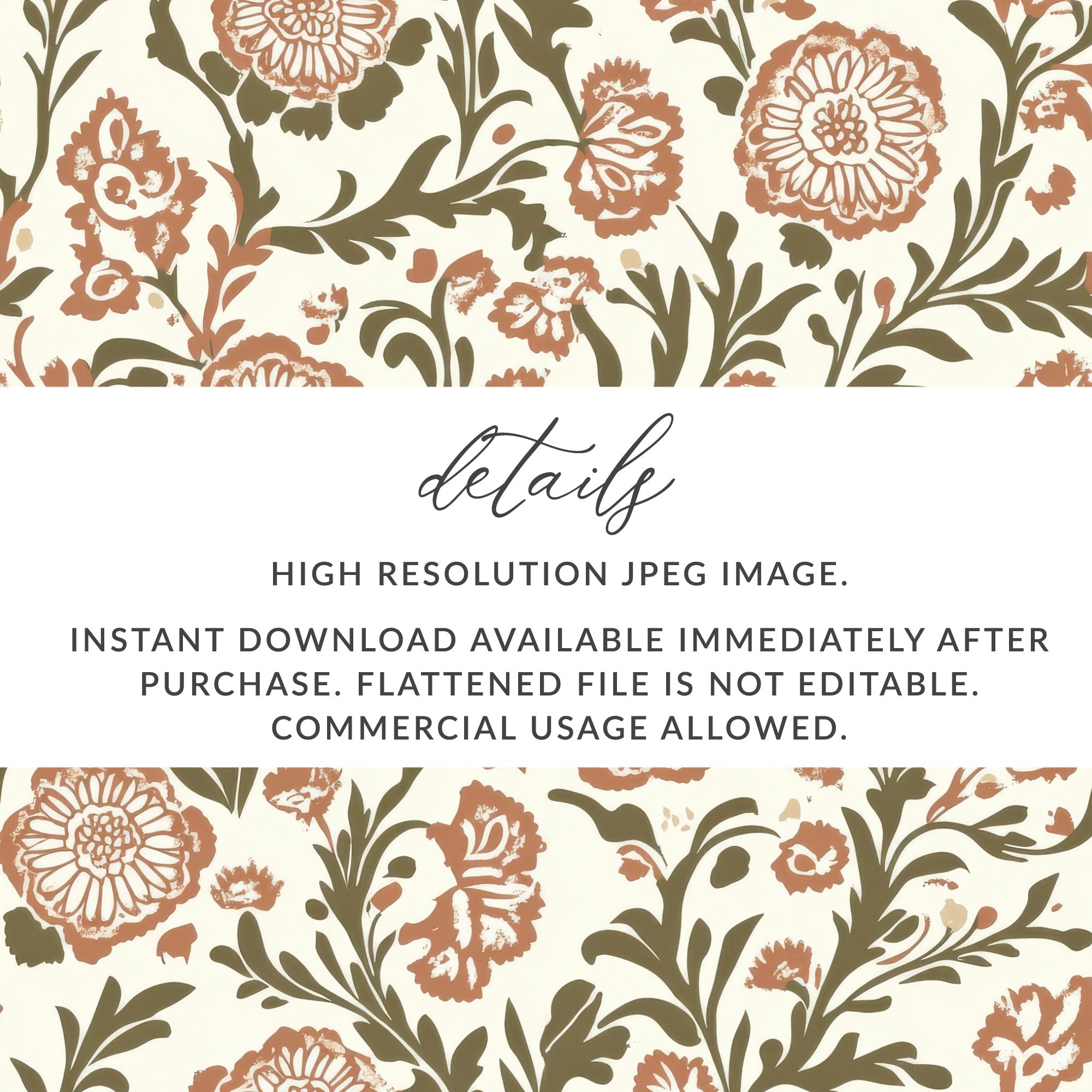 Elegant Floral Arrangement with Indian Motif Kalamkari - Moore and Mountain