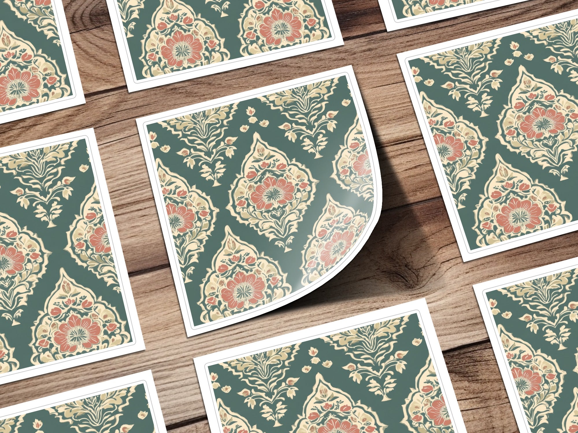 Elegant Floral Ornament Indian Motif Seamless Pattern Geometric - Moore and Mountain