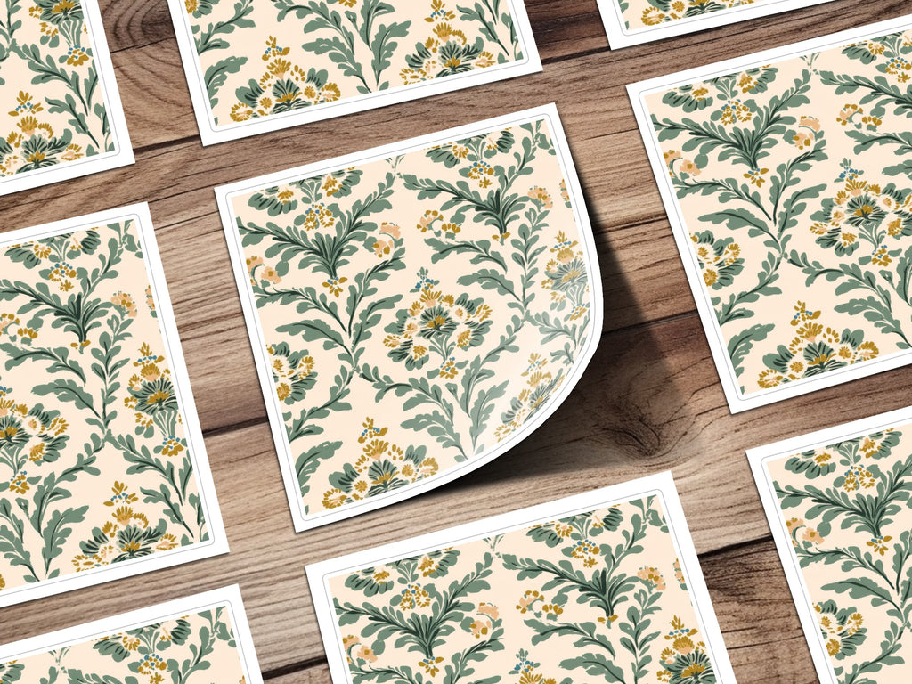 Elegant Floral Seamless Pattern with Greenery and Blooms Digital - Moore and Mountain