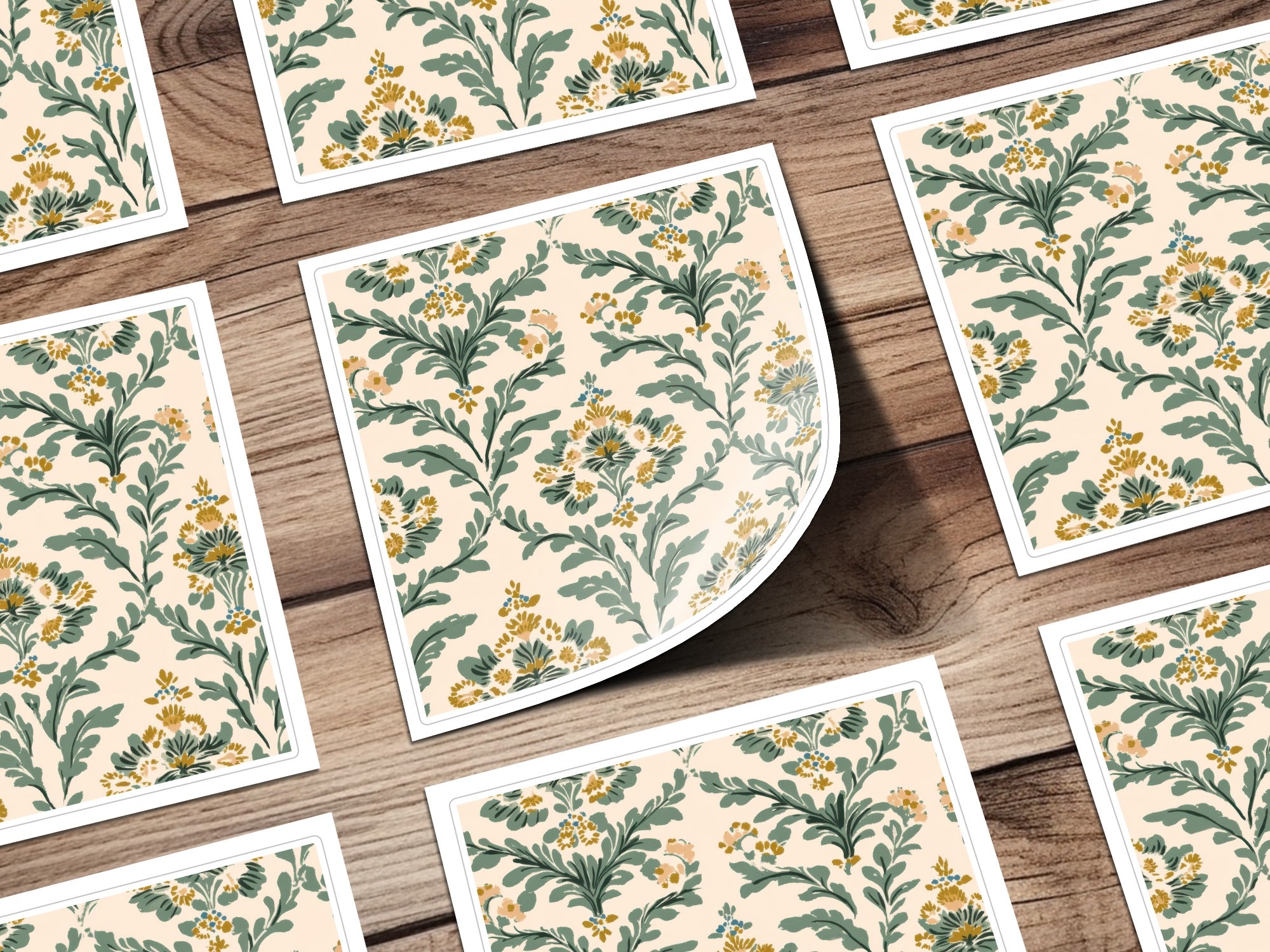 Elegant Floral Seamless Pattern with Greenery and Blooms Digital - Moore and Mountain