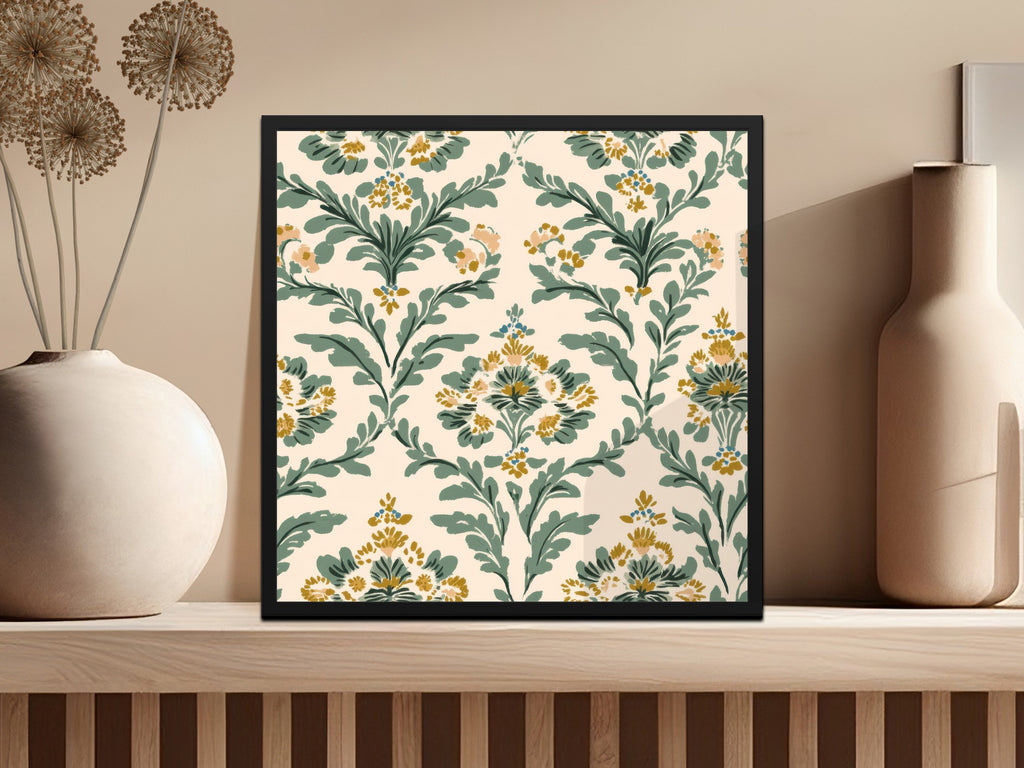 Elegant Floral Seamless Pattern with Greenery and Blooms Digital - Moore and Mountain