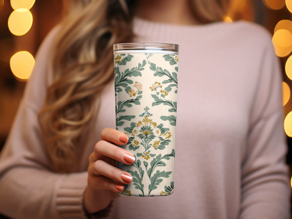 Elegant Floral Seamless Pattern with Greenery and Blooms Digital - Moore and Mountain