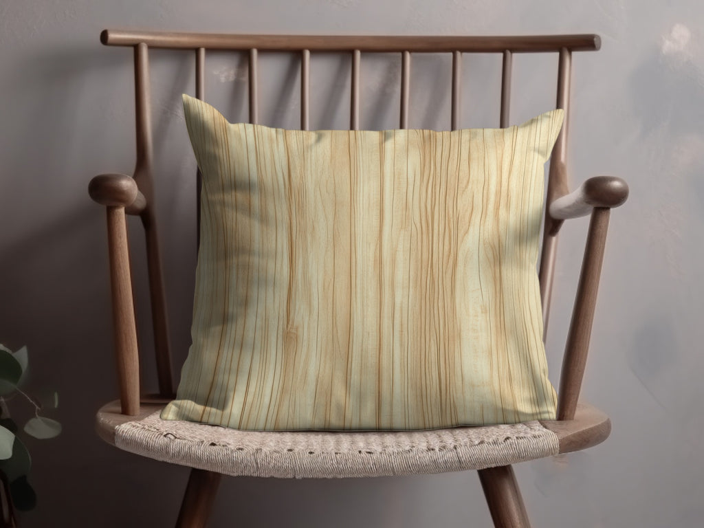 Natural Wood Grain Pattern Decorative Cushion