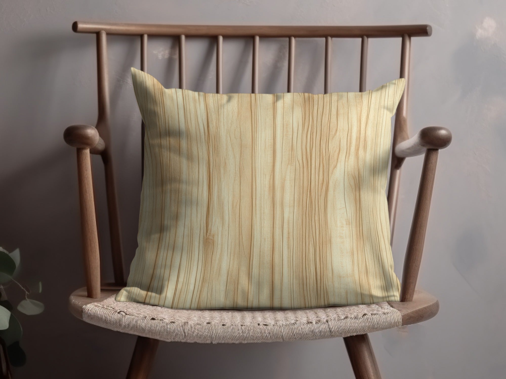 Natural Wood Grain Pattern Decorative Cushion