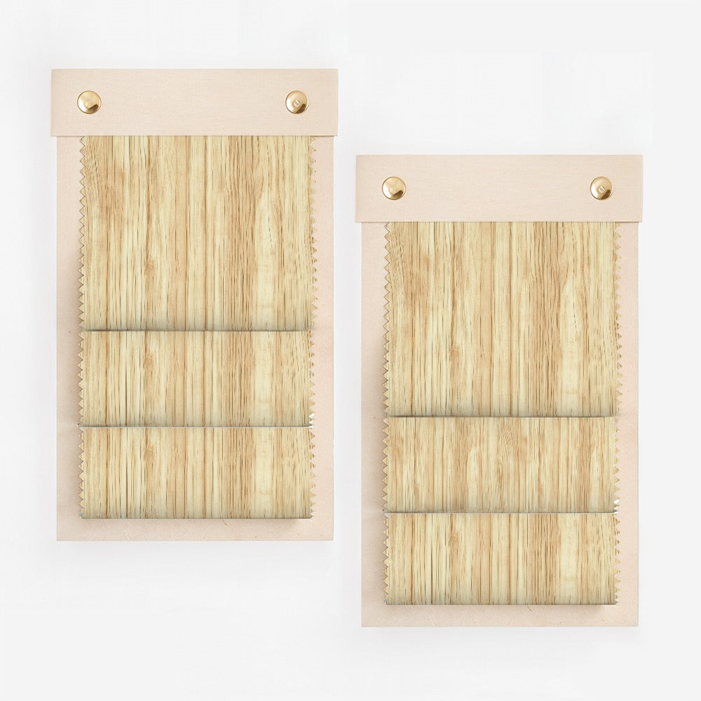 Wooden Pattern Blinds with Gold Accents product