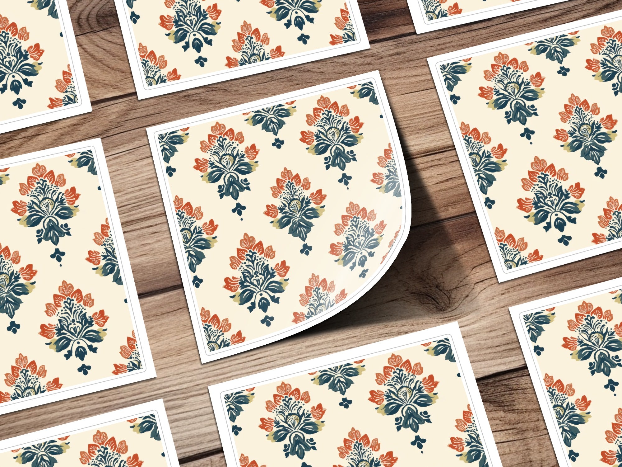 Elegant Seamless Indian Pattern Floral Design Digital Geometric - Moore and Mountain