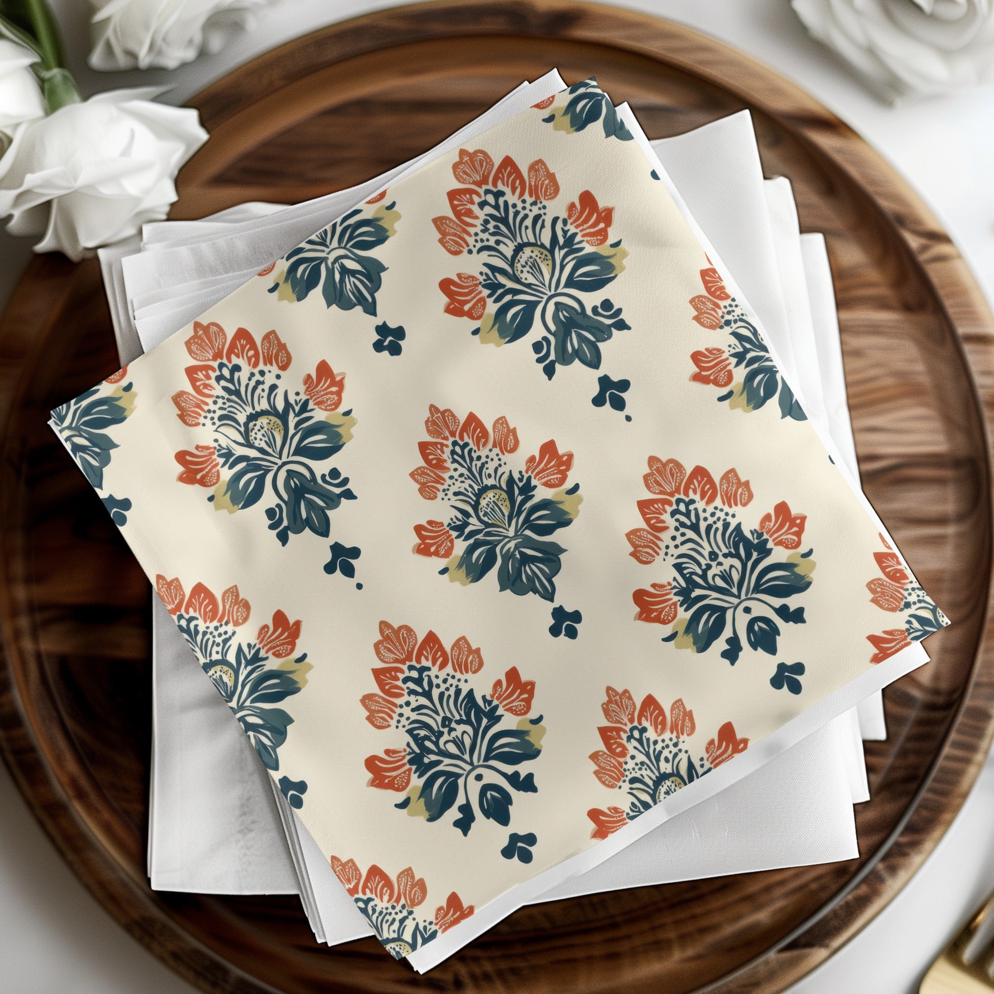 Elegant Seamless Indian Pattern Floral Design Digital Geometric - Moore and Mountain