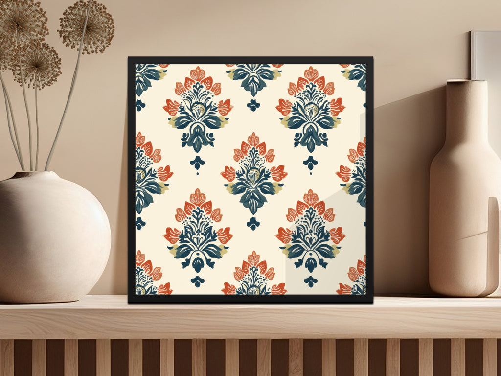 Elegant Seamless Indian Pattern Floral Design Digital Geometric - Moore and Mountain