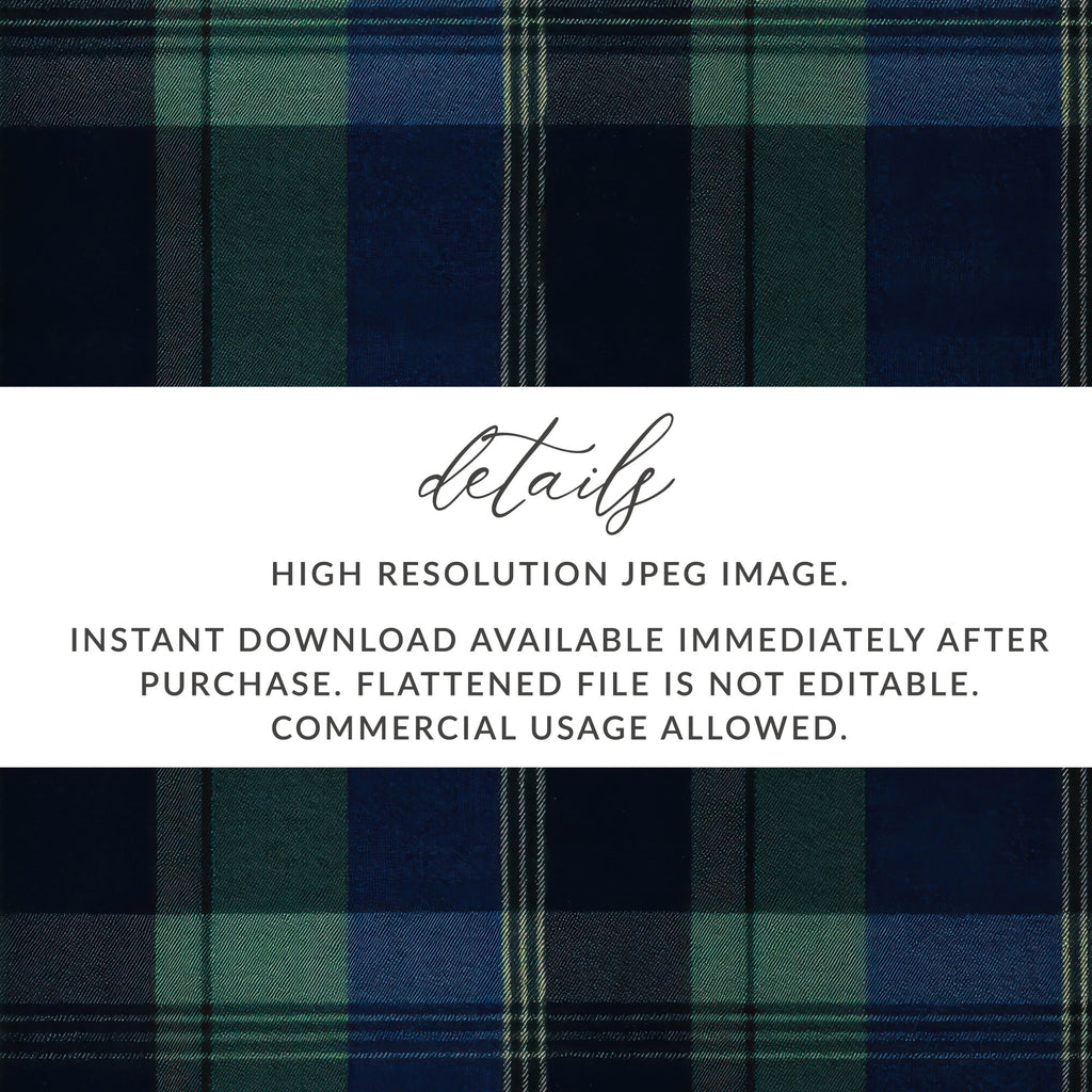 Elegant Seamless Navy Blue Tartan Fashionable Fabric - Moore and Mountain