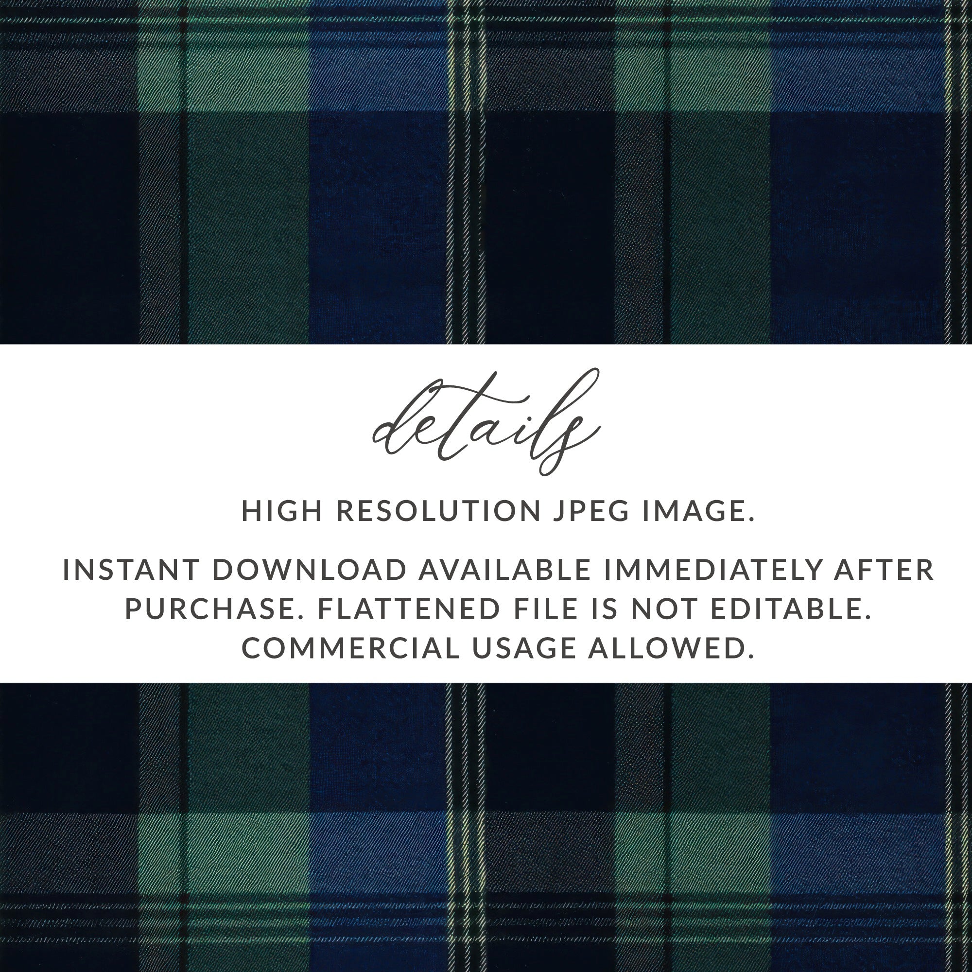 Elegant Seamless Navy Blue Tartan Fashionable Fabric - Moore and Mountain