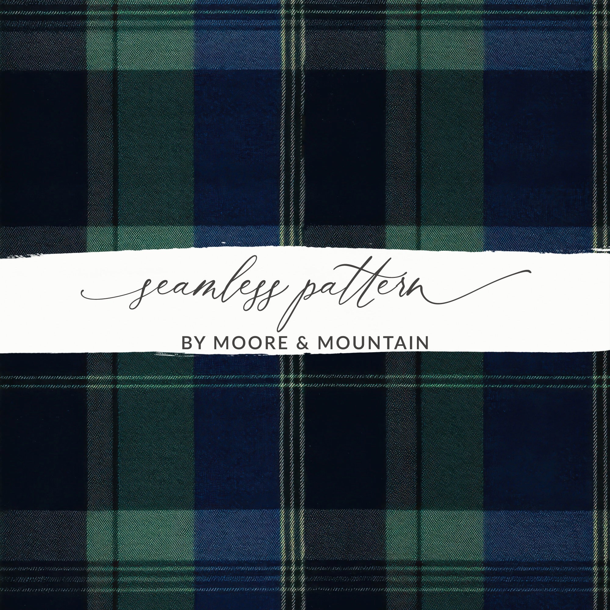 Elegant Seamless Navy Blue Tartan Fashionable Fabric - Moore and Mountain
