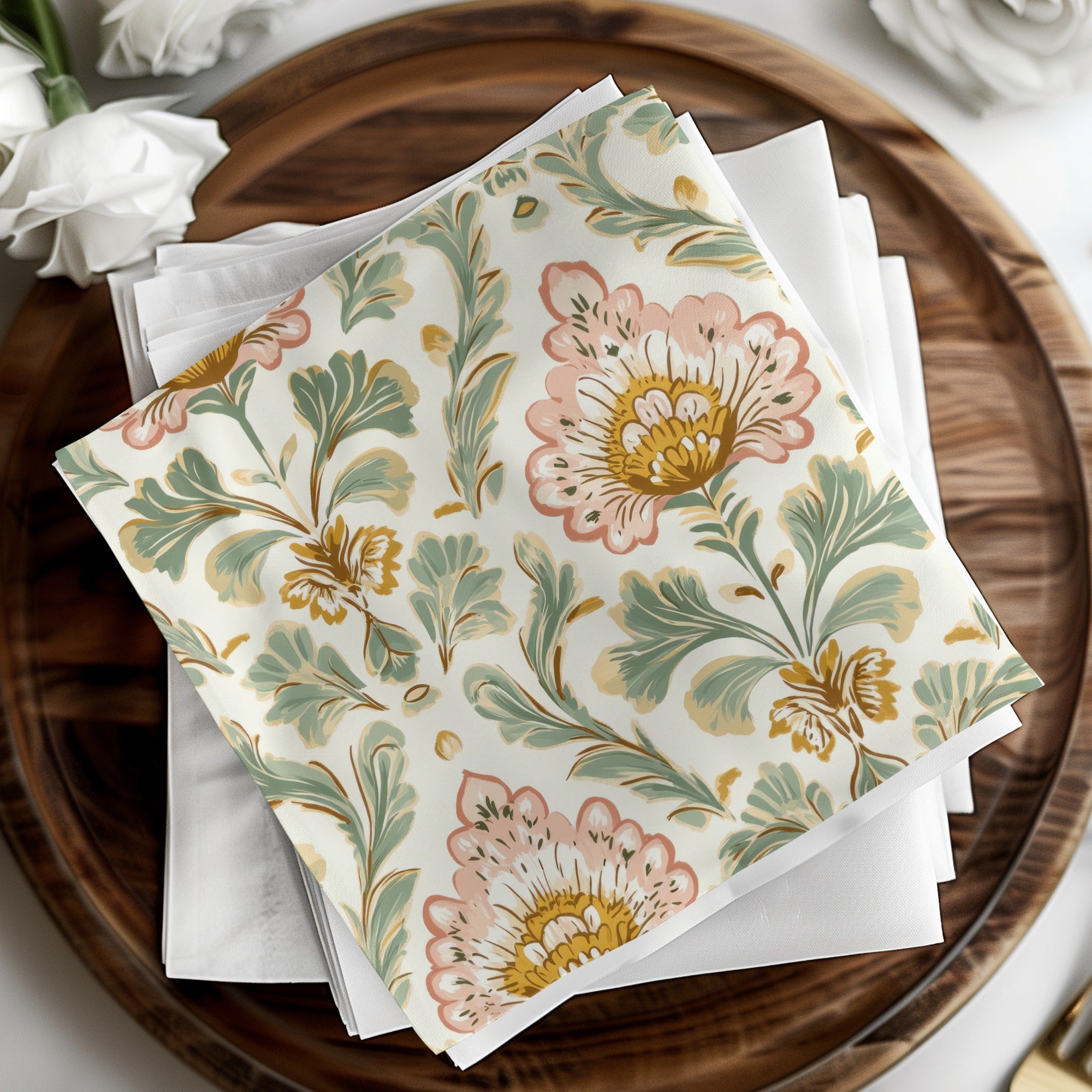 Elegant Vintage Floral Chintz Pattern for Textile Design - Moore and Mountain