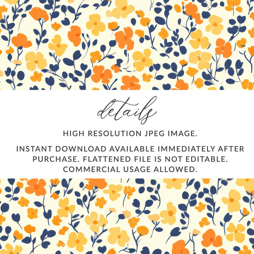 High Resolution Floral Pattern JPEG Instant Download
