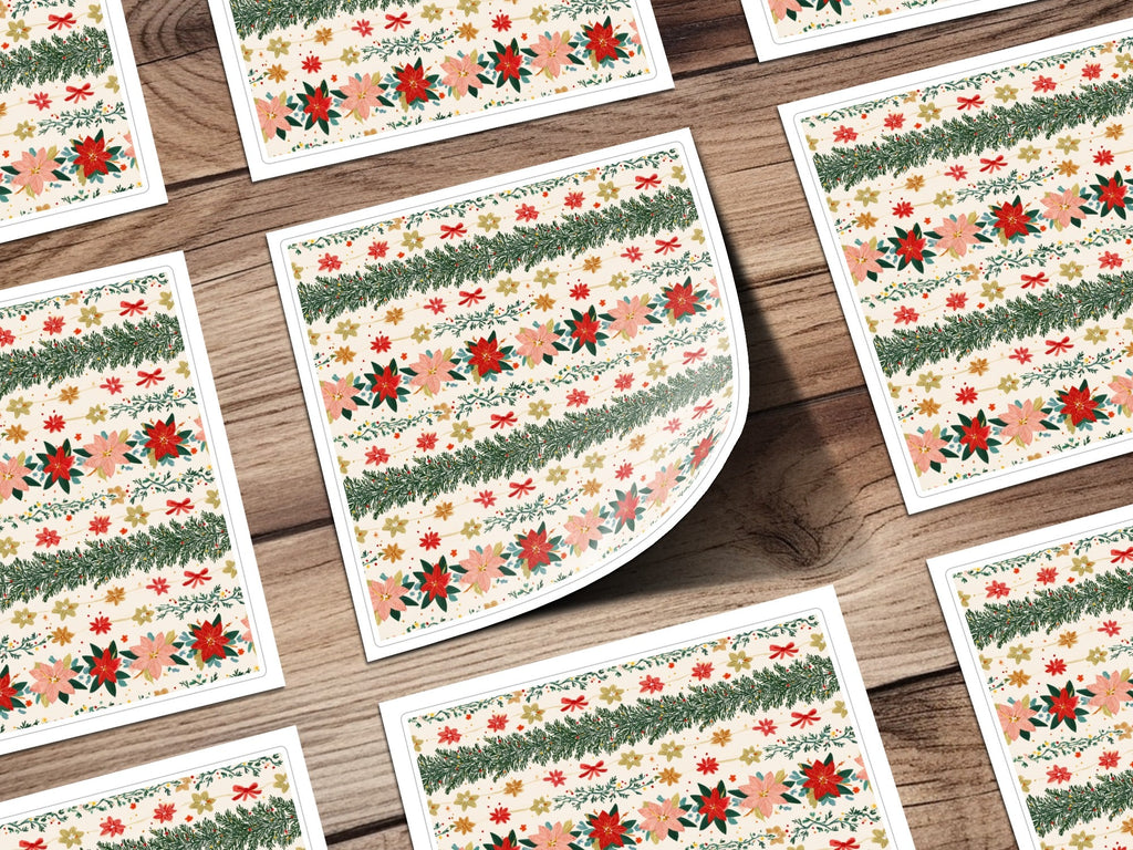 Festive Floral Christmas Theme Design Celebration Time Digital - Moore and Mountain