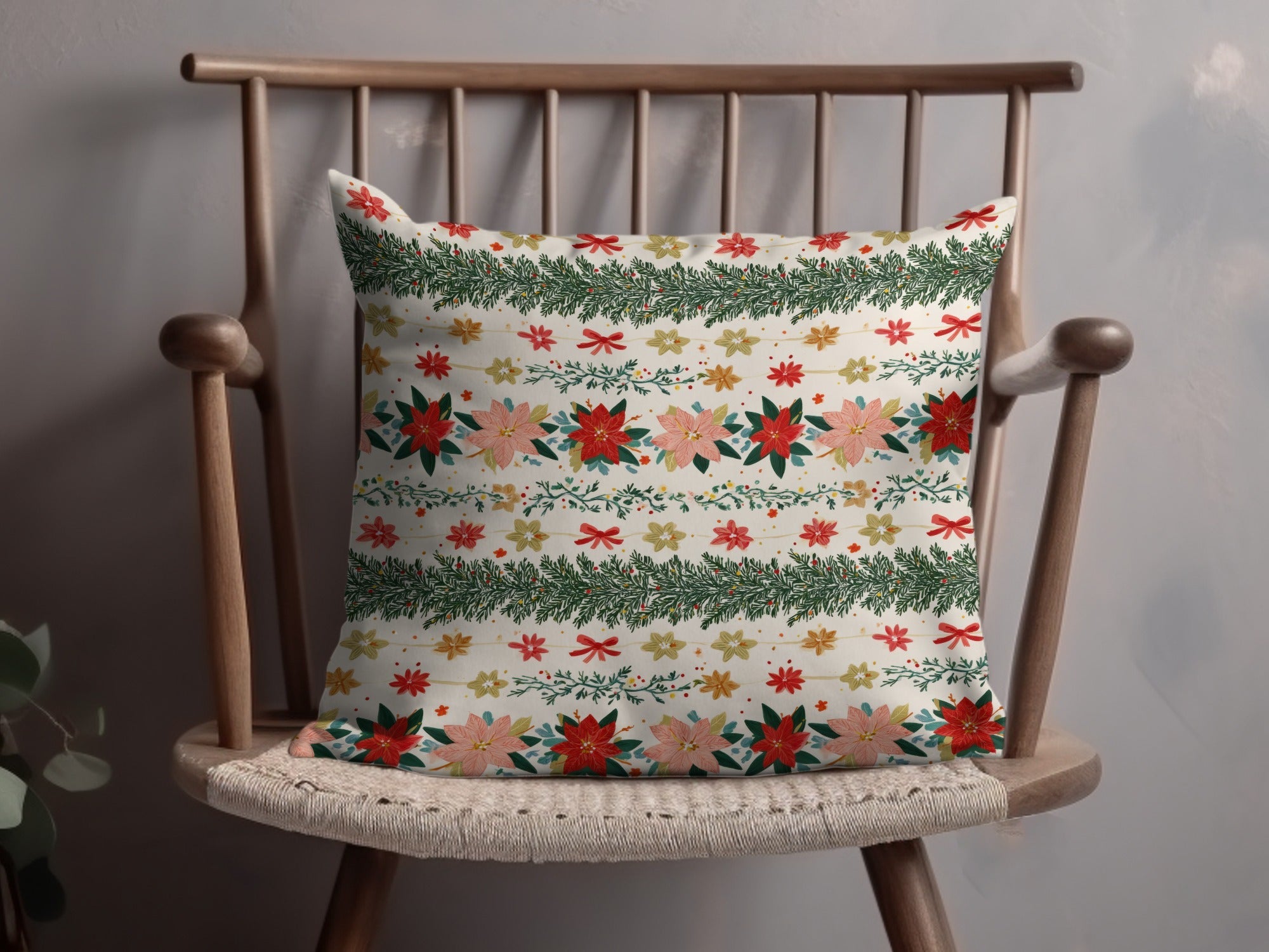 Festive Floral Christmas Theme Design Celebration Time Digital - Moore and Mountain