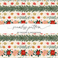 Festive Floral Christmas Theme Design Celebration Time Digital - Moore and Mountain