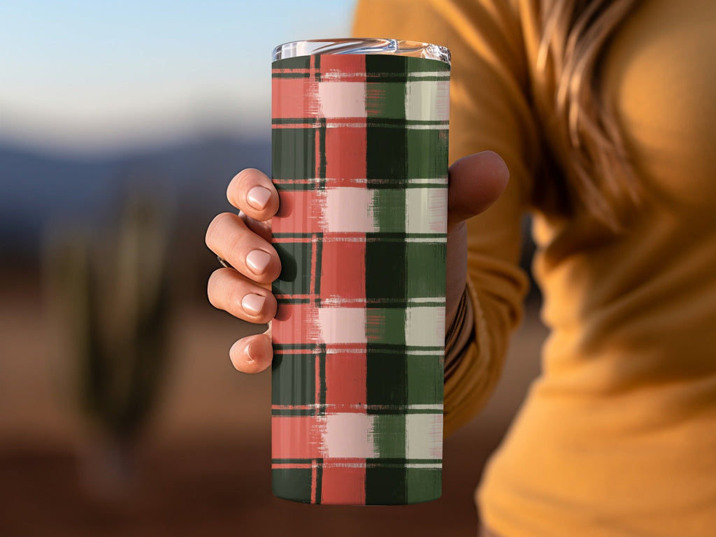 Festive Plaid Red Green Digital Download | Christmas Plaid Digital Image | Holiday Plaid Pattern | Printable Holiday Decor - Moore and Mountain