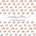 Festive Reindeer Forest Pattern Design Inspiration Digital - Moore and Mountain