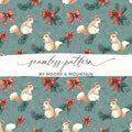 Festive Squirrels On Pine Branches Christmas Pattern Digital - Moore and Mountain